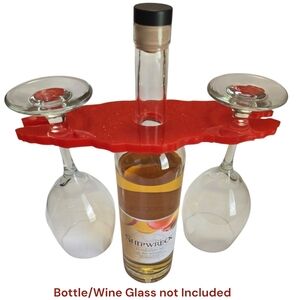 Red Wine Butler & Glass Holder resin custom piece